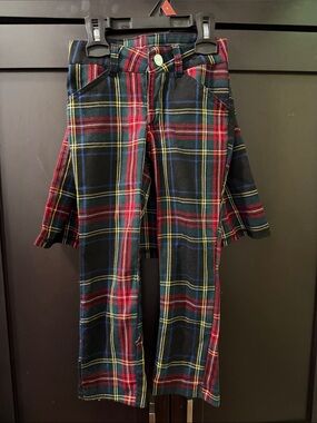 Harajuku Mini Gwen Stefani Punk Rock
Zipper leg Pants with Back Skirt 
4T